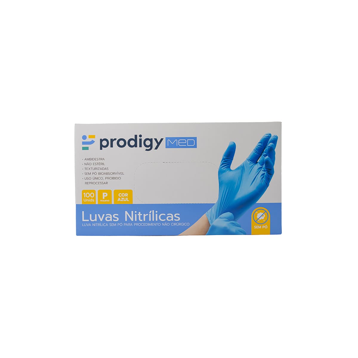 Luvas Nitrílicas_ProdigyMed_P_Frente